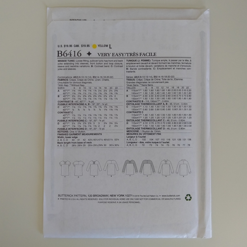 Butterick B6416 Sewing Pattern - Picture 6 of 6
